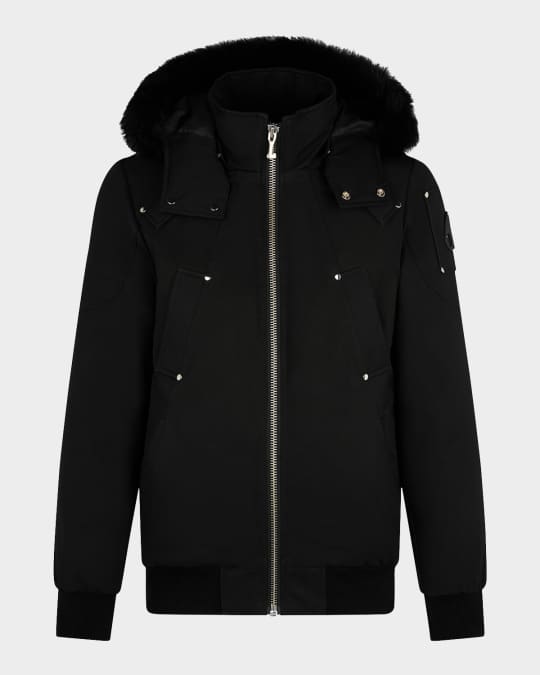 Moose Knuckles Men's Shearling Ballistic Bomber Jacket