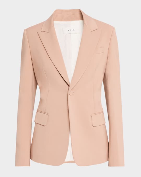 Brandon Single-Button Peak-Lapel Jacket