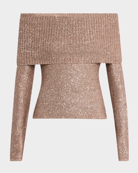 Evelyn Sparkly Off-The-Shoulder Top