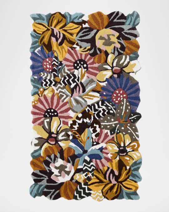MacKenzie-Childs Milano Floral Rug, 3' x 5' | Neiman Marcus