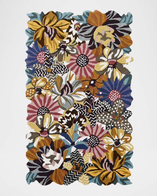 MacKenzie-Childs Milano Floral Rug, 5' x 8' | Neiman Marcus