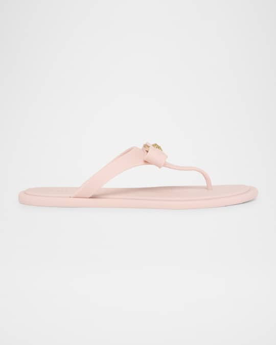 Versace Gianni Medusa Rubber Ribbon Thong Sandals | Neiman
