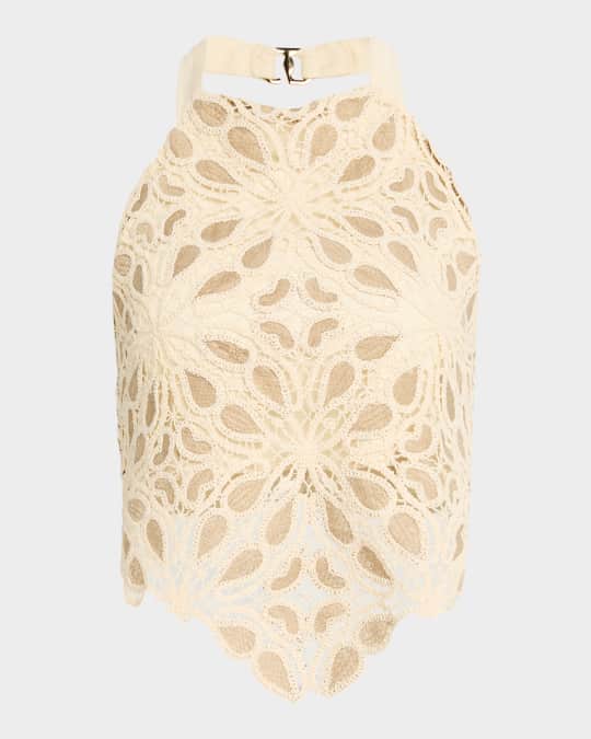 Siri Crochet Halter Crop Top