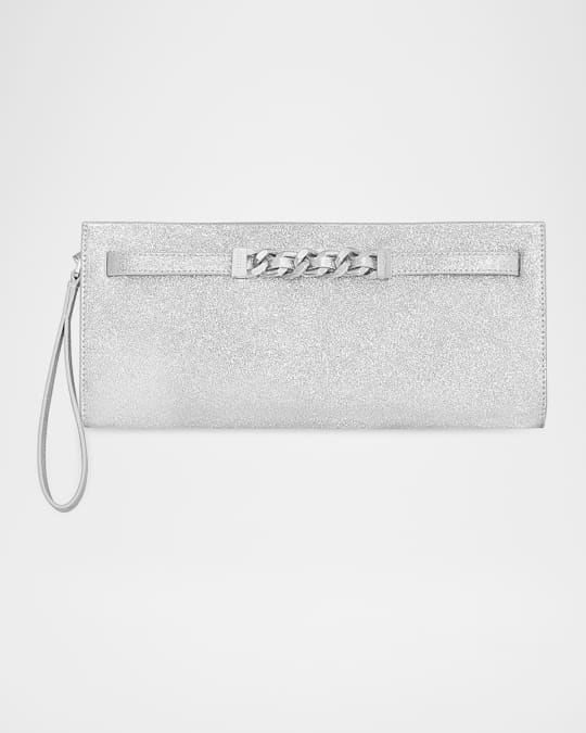 Glittering Curb Link Clutch Bag