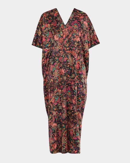 Granada Floral-Print Maxi Caftan