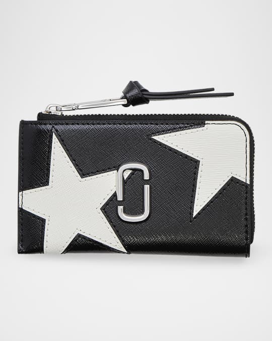 【MARC JACOBS】Star Patchwork Top Zip Multi Wallet/送料込み Marc Jacobs Black 'The Star Patchwork Top Zip Multi' Wallet