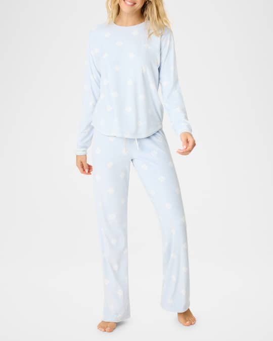 Apres All Day Snowflake-Print Pajama Set