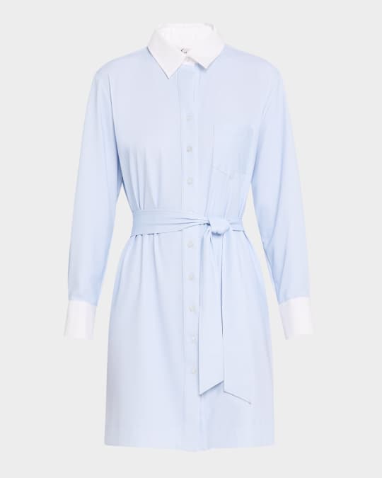 Liam Belted Two-Tone Shirtdress
