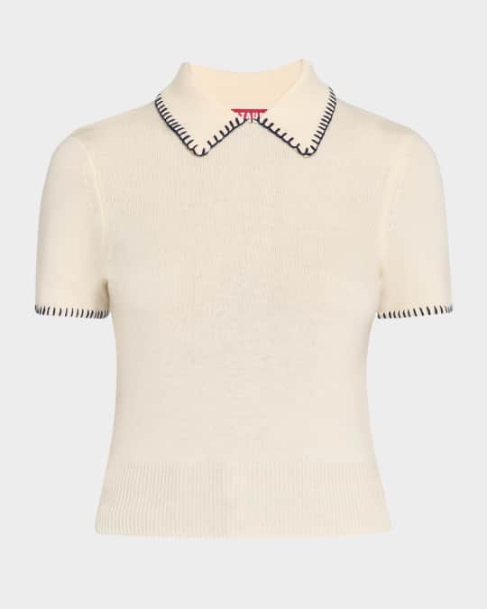 Windsor Wool-Blend Whipstitch Top
