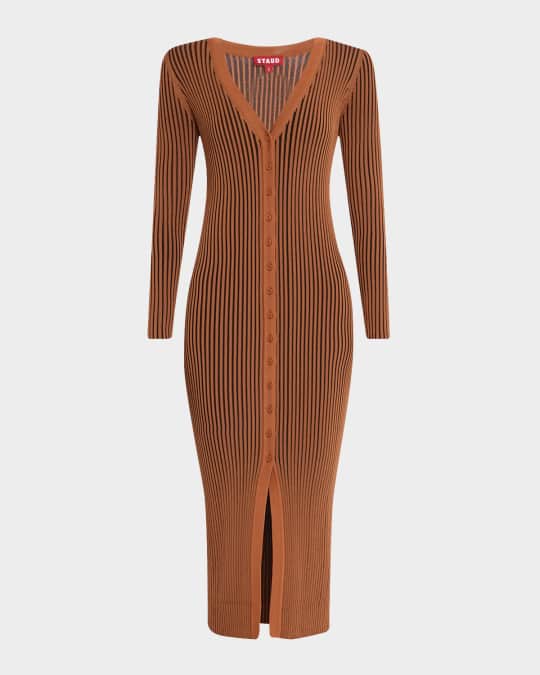 STAUD Shoko Ribbed Sweater Dress | Neiman Marcus