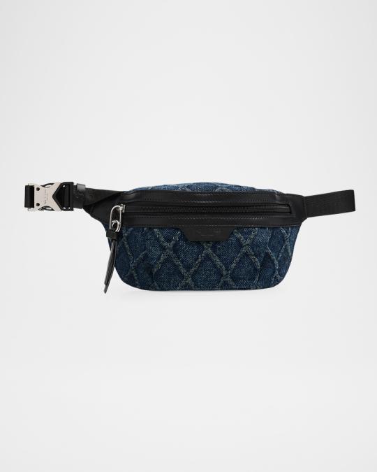 Rag & Bone Commuter Mini Quilted Denim Belt Bag | Neiman Marcus