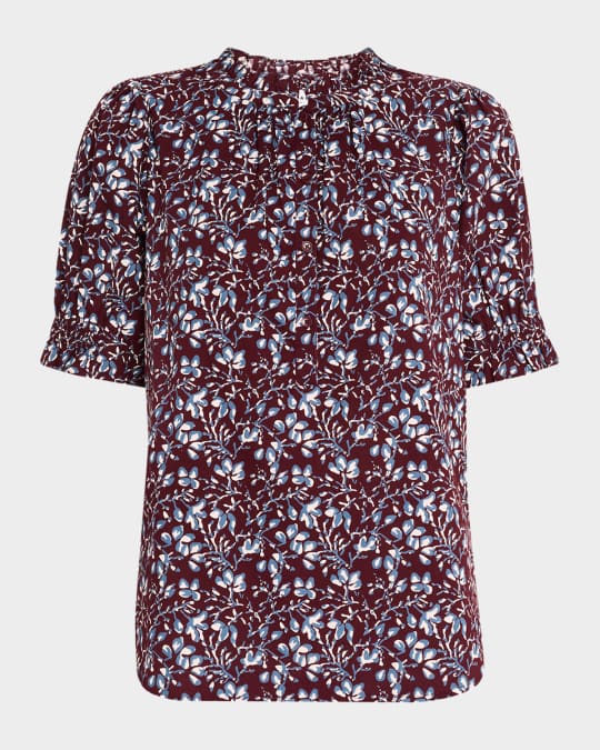 Los Altos Floral-Print Organic Cotton Top