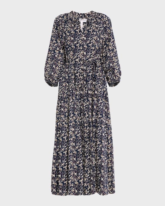 Luminile Tiered Floral-Print Maxi Dress