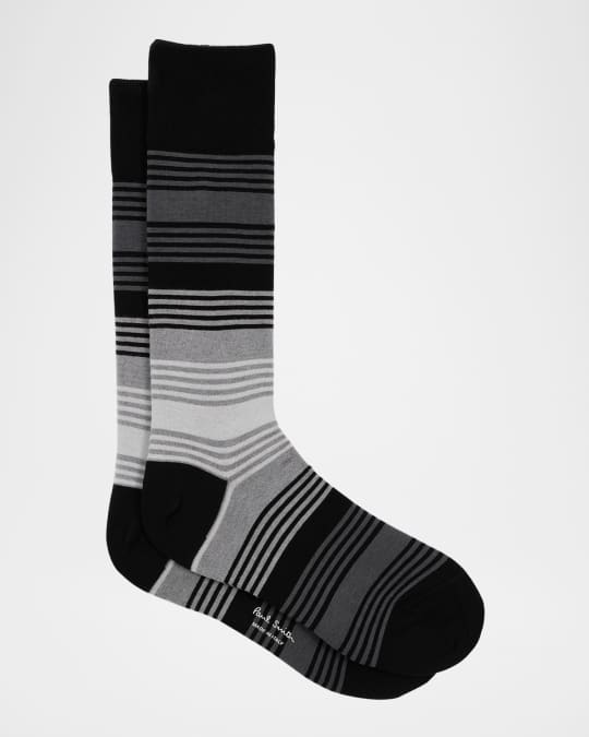 Men's Isodore Cotton Stretch Stripe Crew Socks