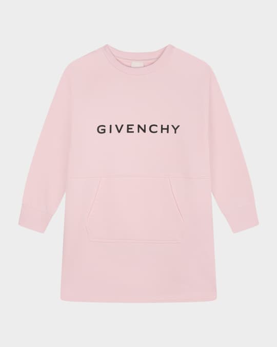 Girl's Logo-Print Fleece Hoodie Dress, Size 4-5