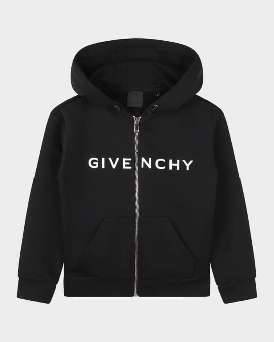 Kid's Logo-Print Zip-Front Hoodie, Size 14