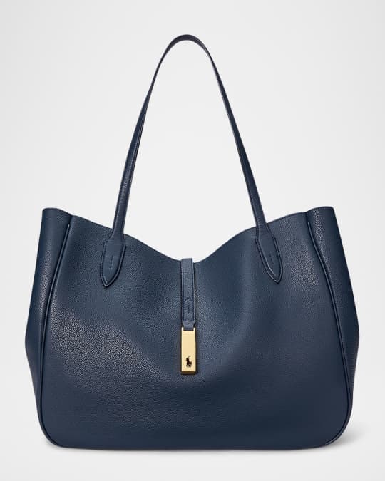 Polo Ralph Lauren Medium Grain Leather Tote Bag | Neiman Marcus