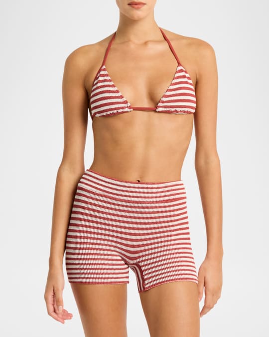 bond-eye swim Rooibos Stripe Dom Swim Shorts | Neiman Marcus