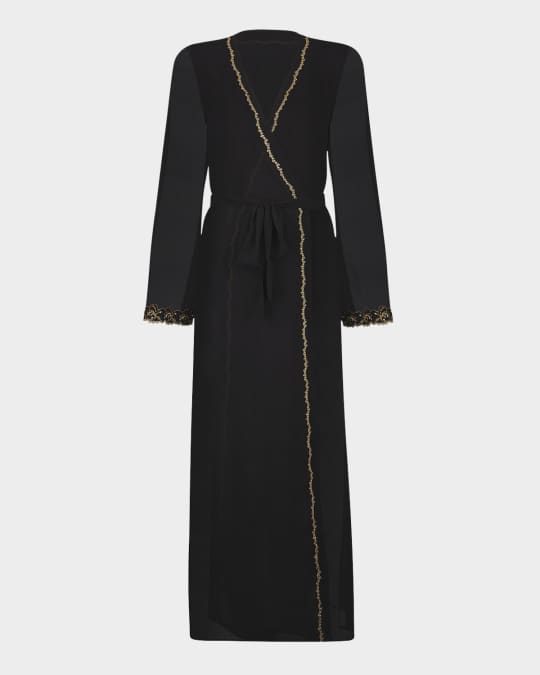 Eblouissante Icone Embroidered Chiffon Robe