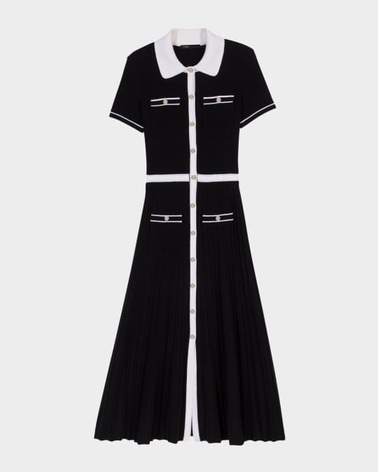Redouane Two-Tone Knit Maxi Dress
