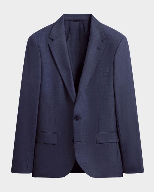 Bugatchi Men's Single-Breasted Sharkskin Travel Blazer | Neiman Marcus