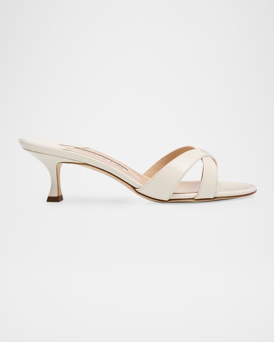 24SS new/Manolo Blahnik クリスクロスサンダル Sandal White 24SS new/Manolo Blahnik クリスクロスサンダル Sandal White