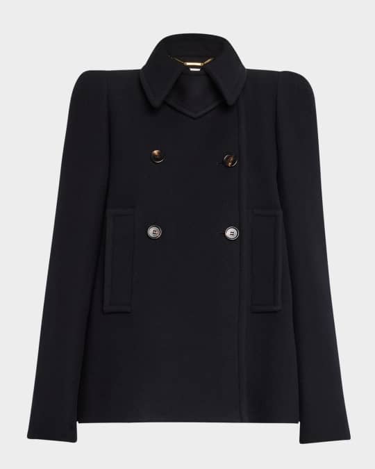ジャケット Chloe Double-breasted black coat in wool blend Chloé Double-breasted black coat in wool blend | TheDoubleF