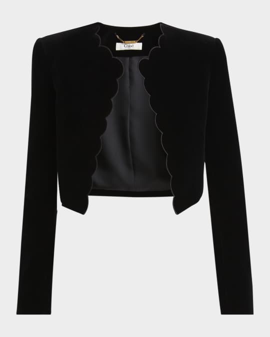 CROPPED VELVET JACKET - Maroon | ZARA United States