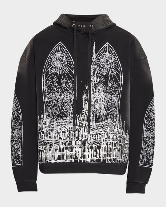 WHO DECIDES WAR Men s Cathedral Embroidered Hoodie Neiman Marcus