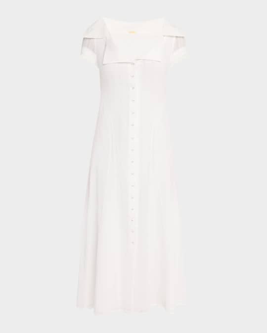 Jeanie Textured Voile Midi Dress