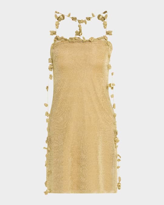 Alonza Metallic Knit Mini Dress
