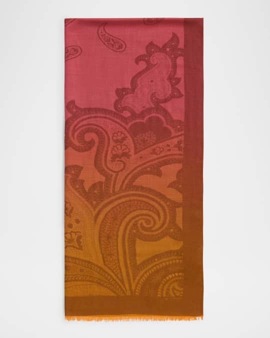 Men's Paisley Scarf with Fringe