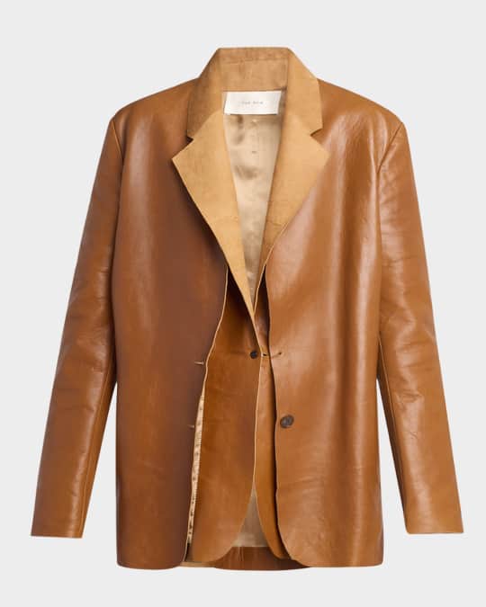 THE ROW Lysandre Leather Jacket | Neiman Marcus