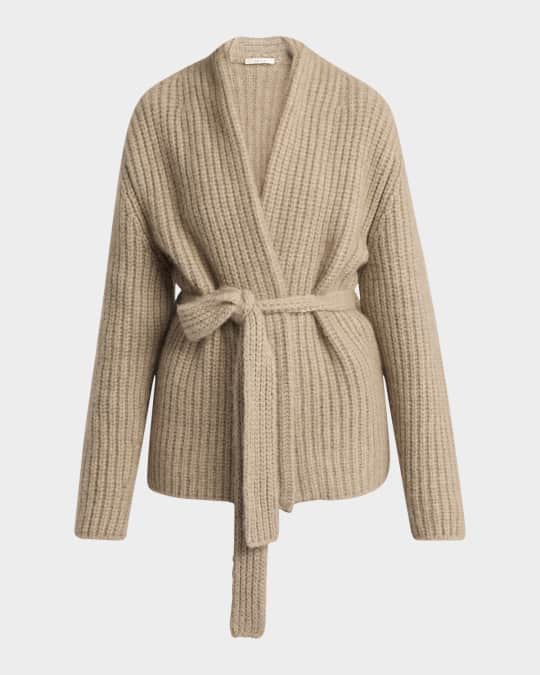 THE ROW Isotani Chunky Cashmere Wrap Cardigan | Neiman Marcus