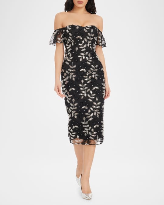 off shoulder short party dress May Queen MQ2040 - Puff Sleeve Off Shoulder Short Dress 18 / Sage