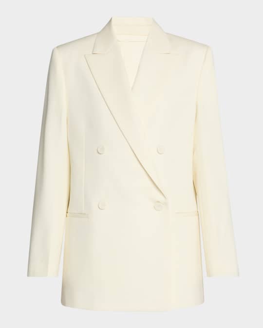 Jil Sander Double-Breasted Wool Jacket | Neiman Marcus