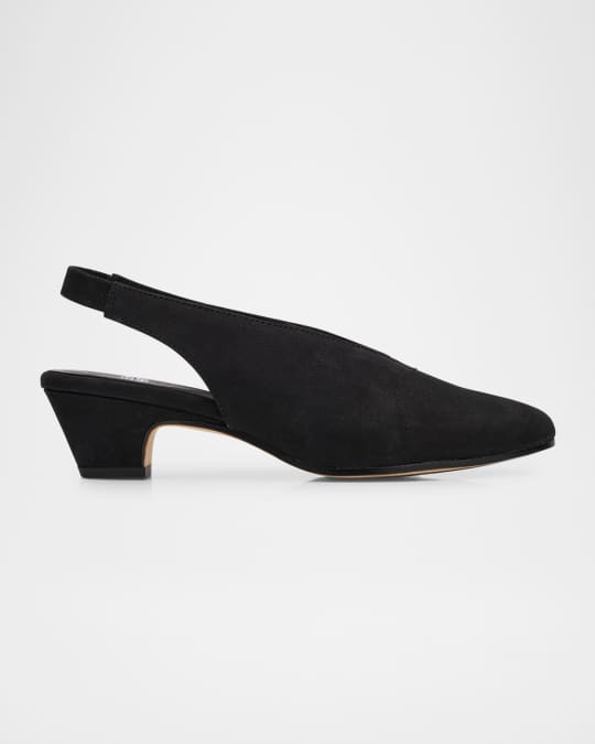 Moddie Metallic Suede Slingback Pumps