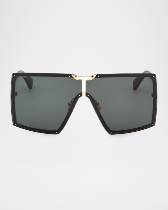 Max Mara Shield Metal Sunglasses | Neiman Marcus