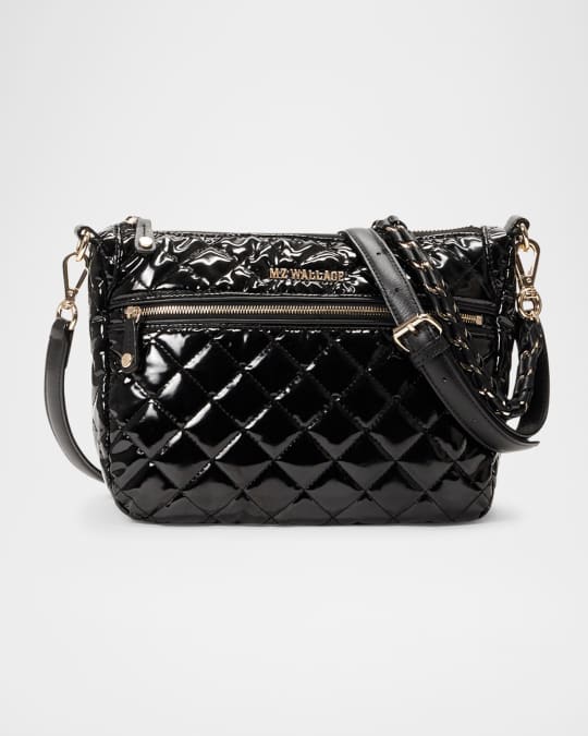 MZ WALLACE Crosby Ella Quilted Patent Crossbody Bag | Neiman Marcus