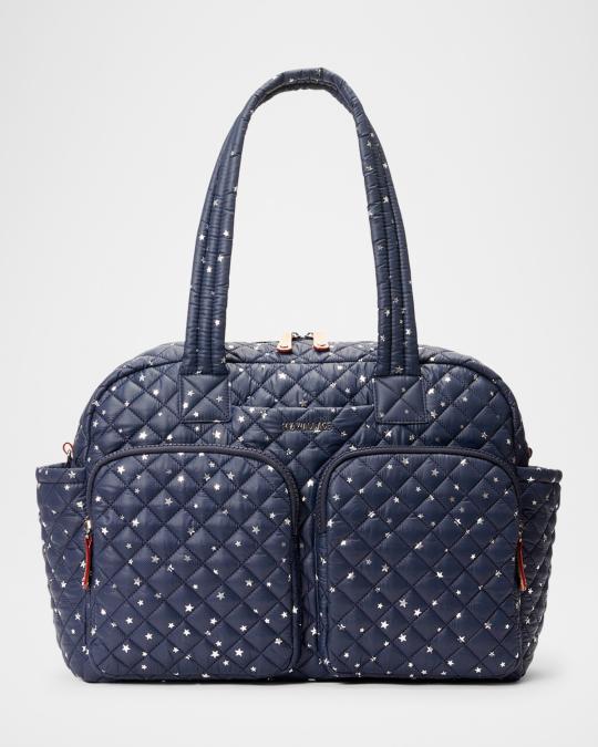MZ WALLACE Nik Star-Print Quilted Duffel Bag | Neiman Marcus display picture 3