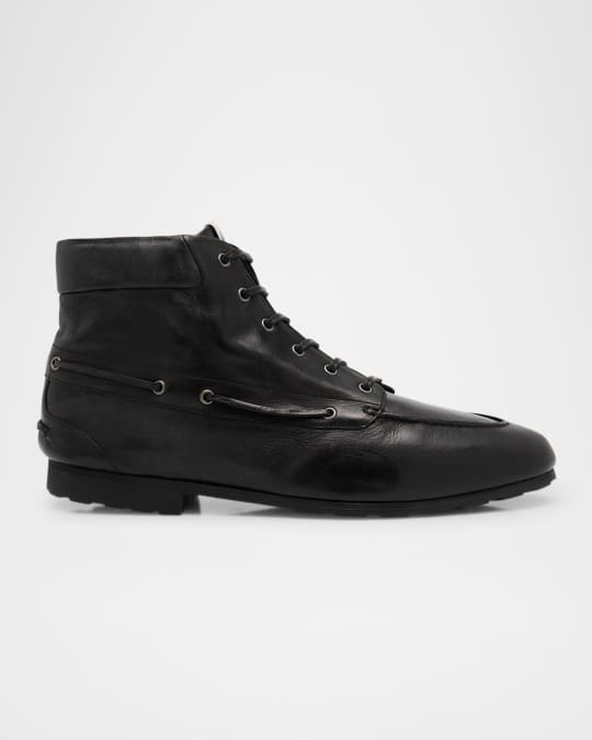 Bally Men's Paphos Leather Lace-Up Boots | Neiman Marcus