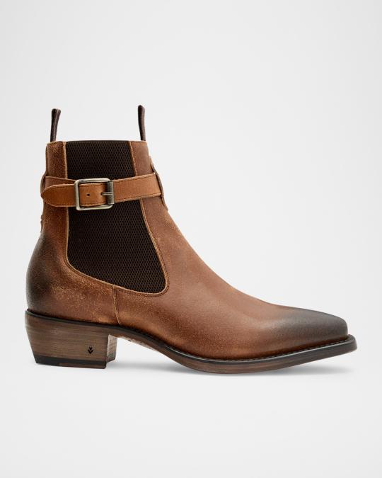 John Varvatos Men\'s Tan Suede Chelsea Boots AMSTERDAM CHELSEA BOOT | John Varvatos main image 4