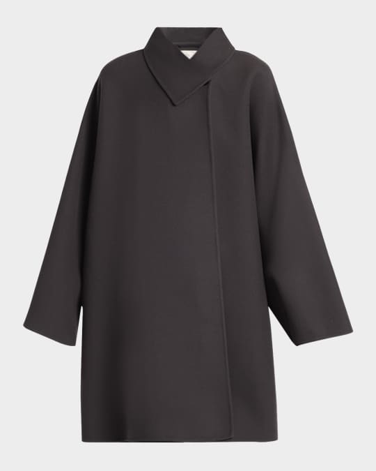 【関税&送料込】The Row Egle Single-Breasted Wool And Silk C The Row Egle Coat in Wool and Silk | REVERSIBLE