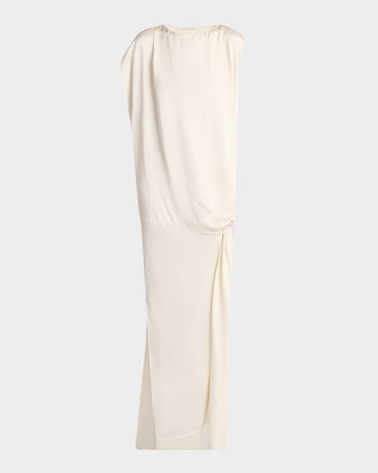 THE ROW Esmee Twisted Satin Maxi Shift Dress | Neiman Marcus