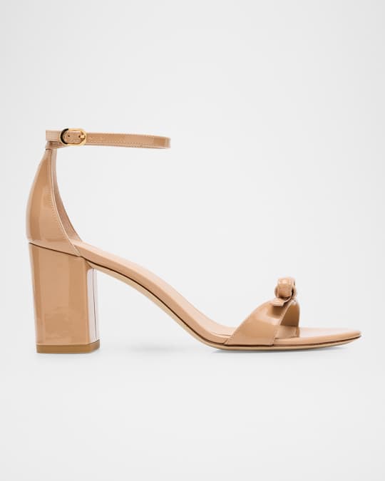 サンダル・ミュール STUART WEITZMAN Black Leather Nudist Sandals Stuart Weitzman Nudist Block 75MM Leather Sandals | Saks