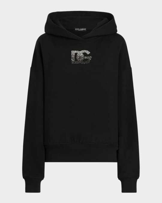 Dolce & Gabbana Black Necklace Crystal DG Logo Sweatshirt Sweater main image 1