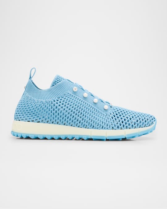 スニーカー Jimmy Choo FW25 Sneakers & Slip-On (VELES ITBX STONE) Veles |Stone Textured Knit Trainers | JIMMY CHOO