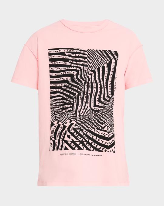 PURPLE Men's Abstract Logo T-Shirt | Neiman Marcus