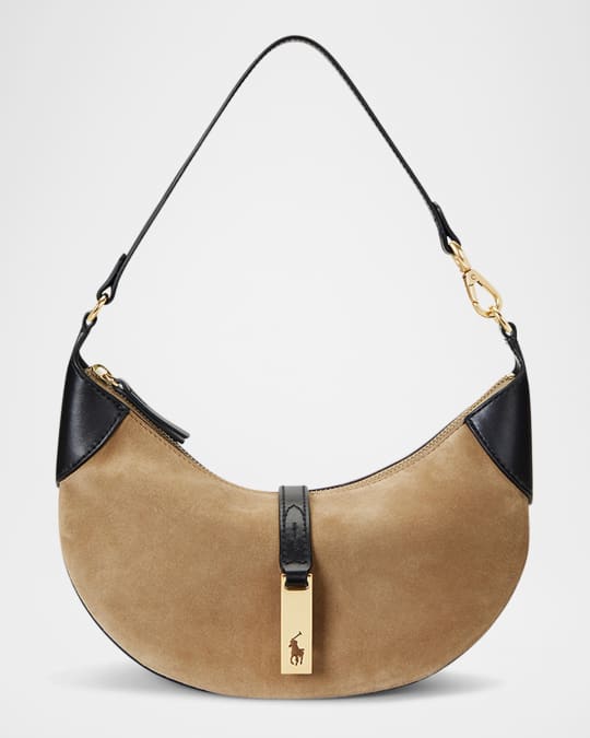 Polo Ralph Lauren Polo ID Mini Suede Shoulder Bag | Neiman