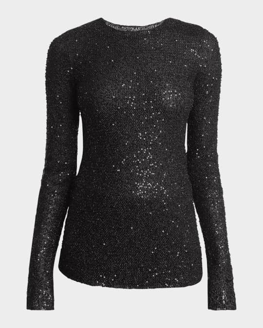 Proenza Schouler Sophie Long-Sleeve Sequin Top | Neiman Marcus